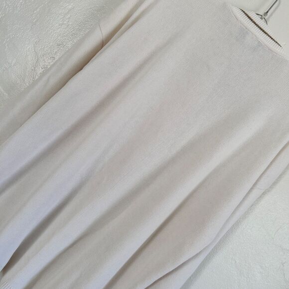 Bay Point Vintage Preppy Cardigan White Sweater Womens XL Tennis Prep - Picture 7 of 8